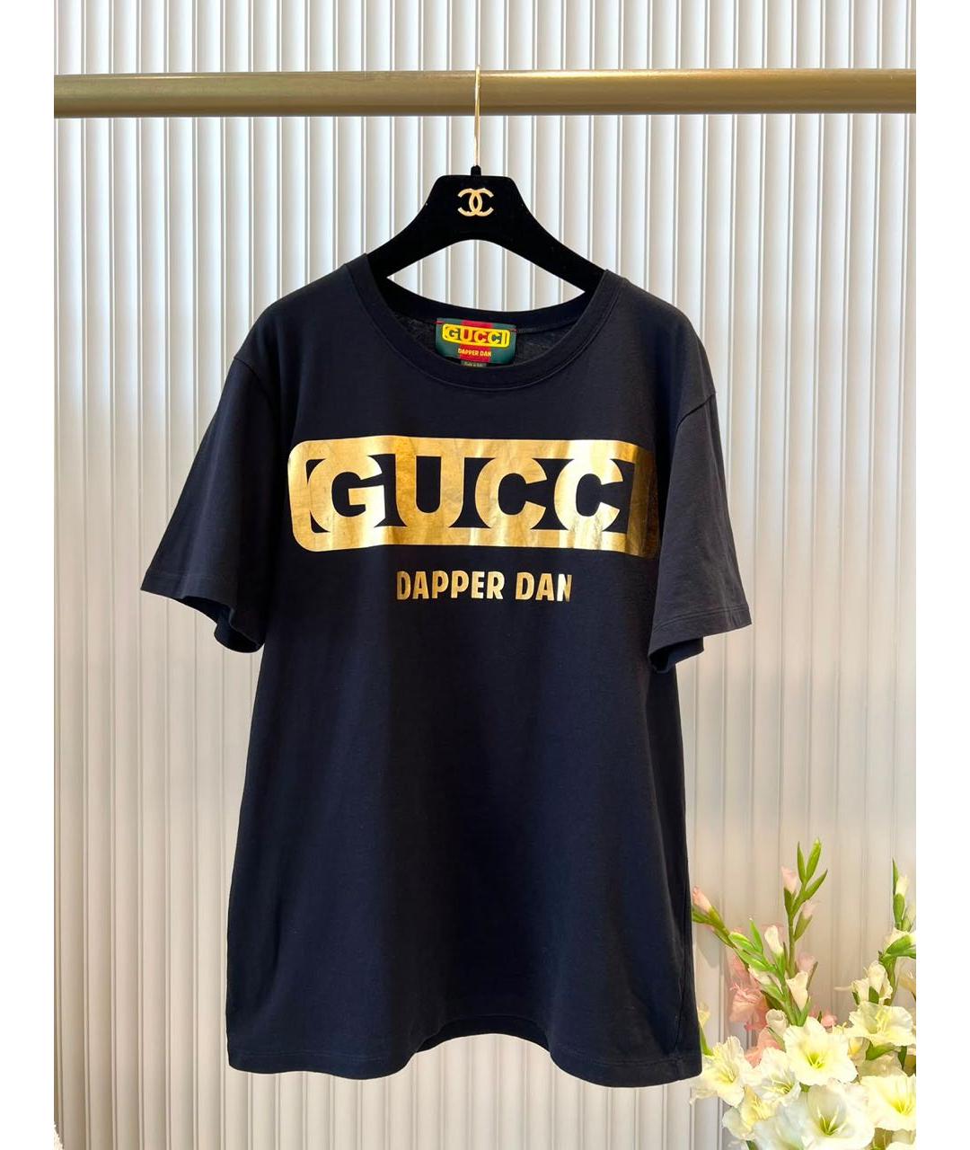 GUCCI Черная хлопковая футболка, фото 9