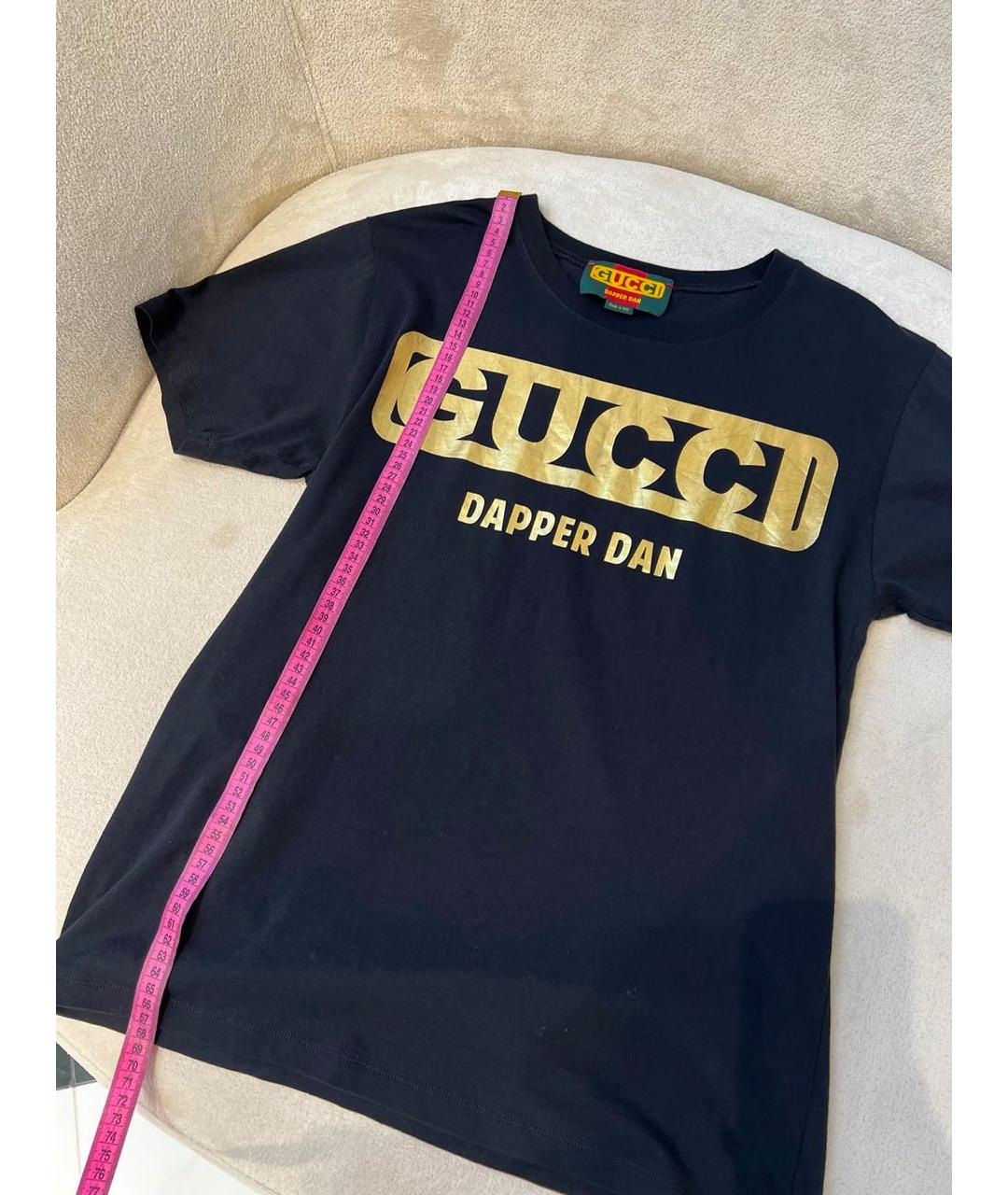 GUCCI Черная хлопковая футболка, фото 4