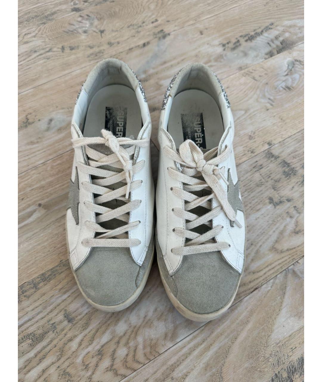 GOLDEN GOOSE Серые кожаные кеды, фото 2