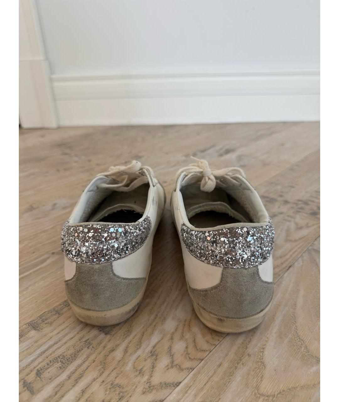 GOLDEN GOOSE Серые кожаные кеды, фото 4