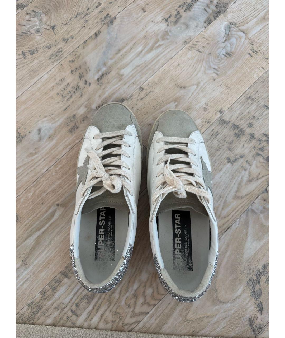 GOLDEN GOOSE Серые кожаные кеды, фото 3