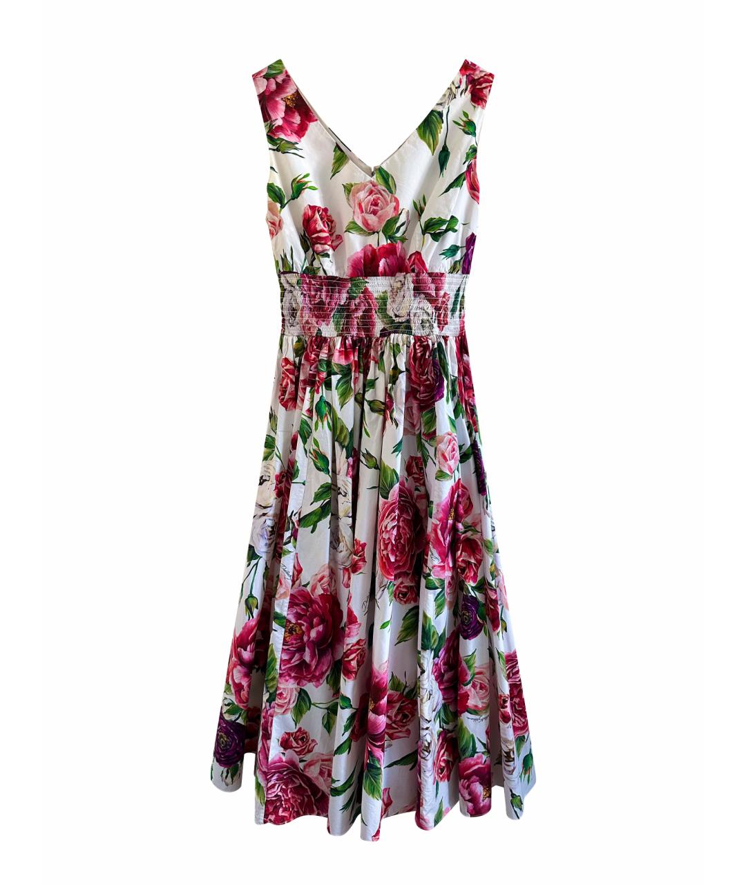 DOLCE&GABBANA Мульти хлопковое повседневное платье, фото 1