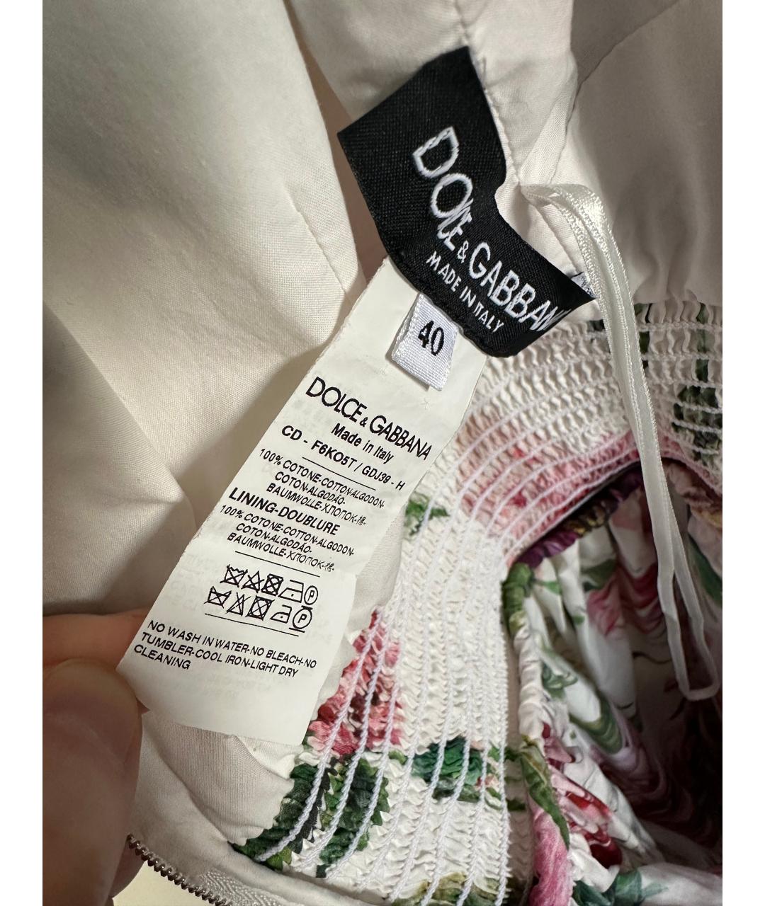 DOLCE&GABBANA Мульти хлопковое повседневное платье, фото 3