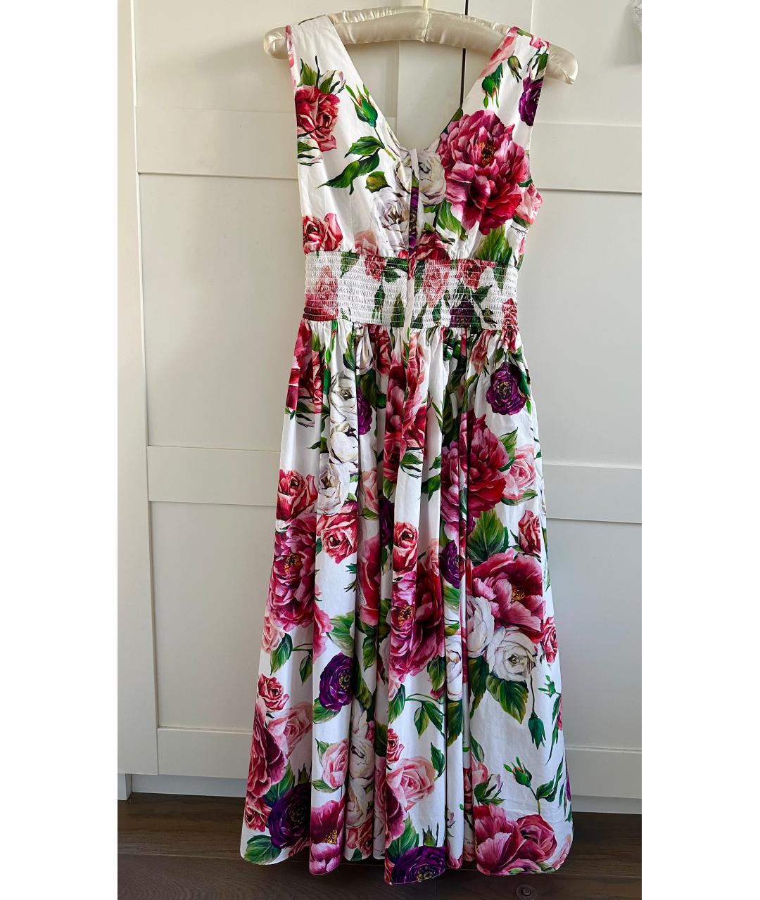 DOLCE&GABBANA Мульти хлопковое повседневное платье, фото 2