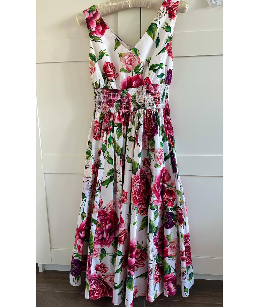 DOLCE&GABBANA Мульти хлопковое повседневное платье, фото 4