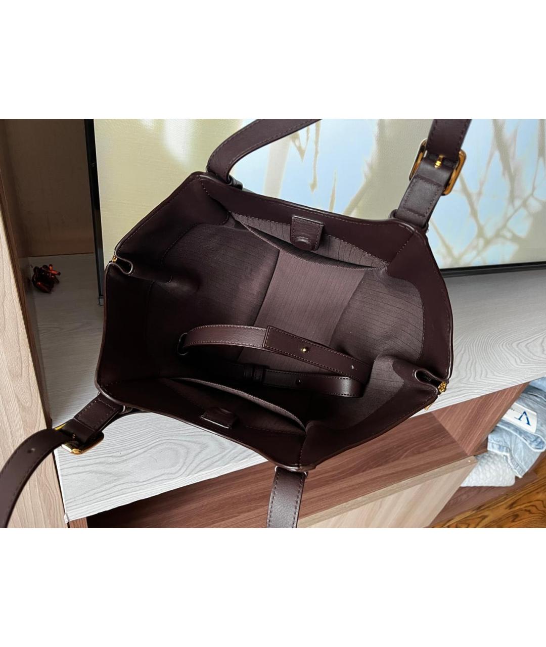 LOEWE Коричневая кожаная сумка тоут, фото 2