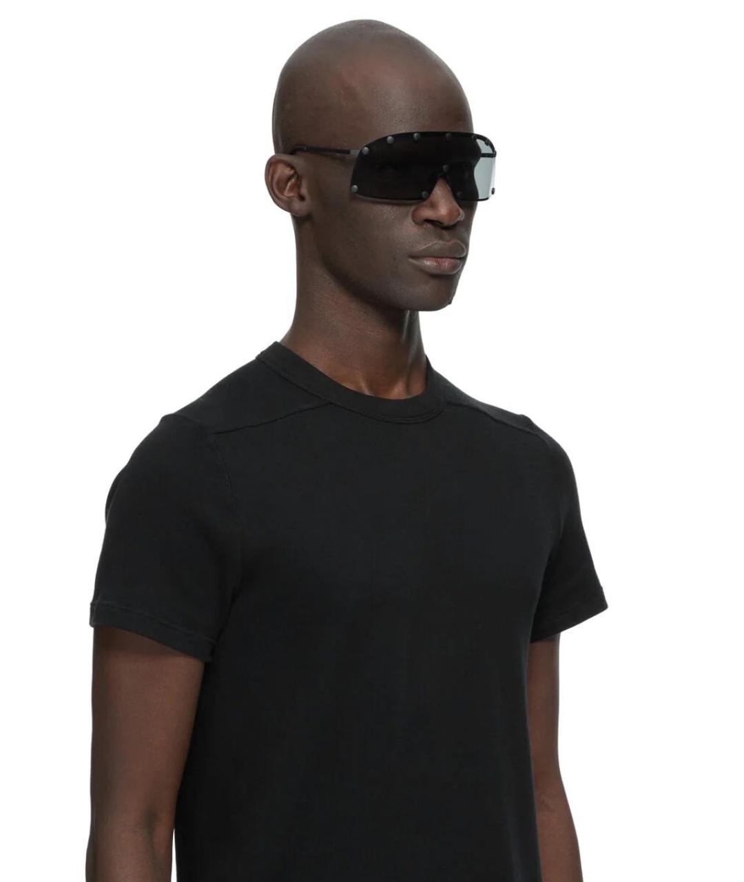 RICK OWENS Черные металлические солнцезащитные очки, фото 6