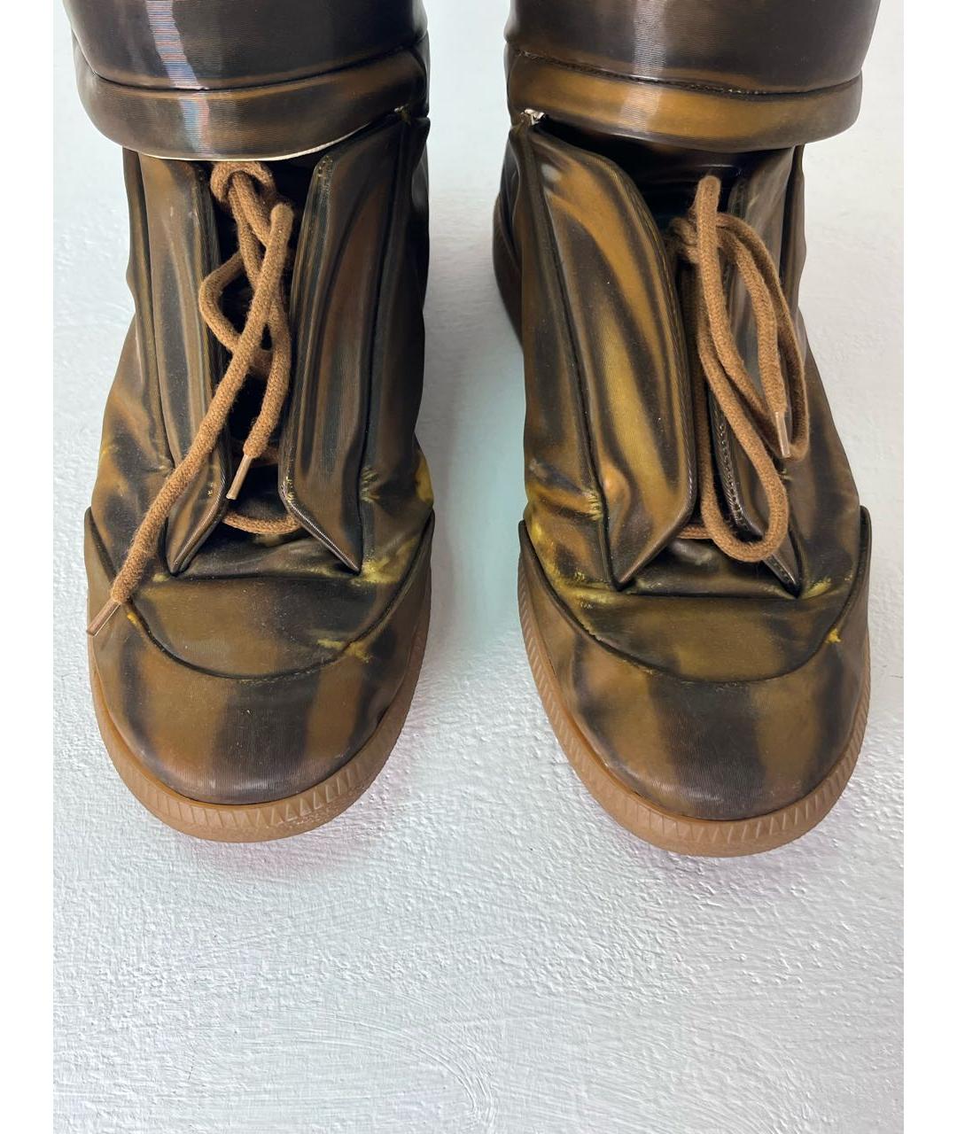 MAISON MARGIELA Золотые высокие кроссовки / кеды, фото 3