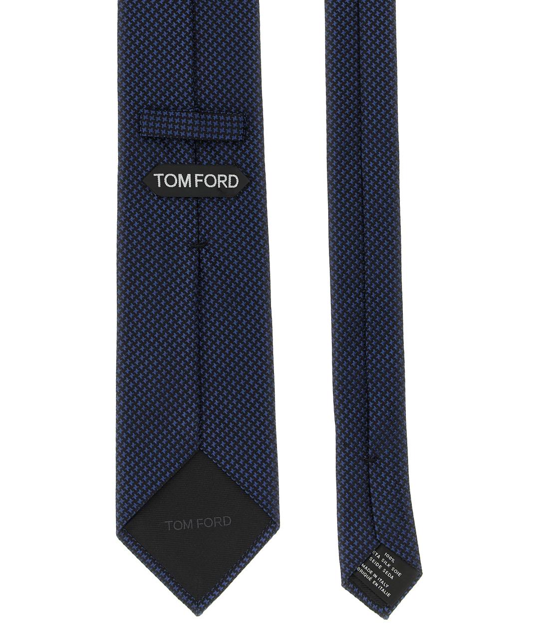 TOM FORD Синий шелковый галстук, фото 2