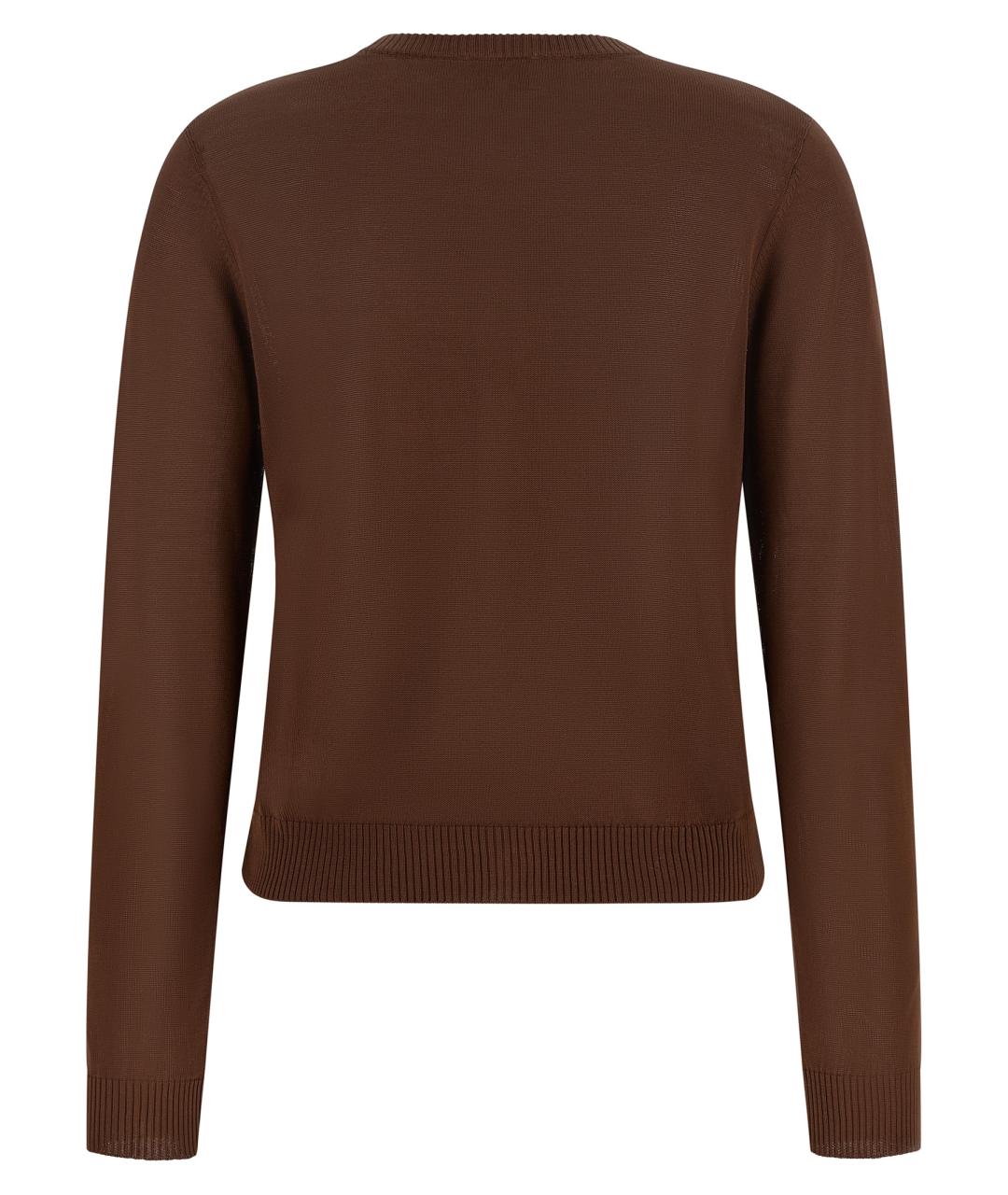 GANNI Коричневый хлопковый кардиган, фото 2
