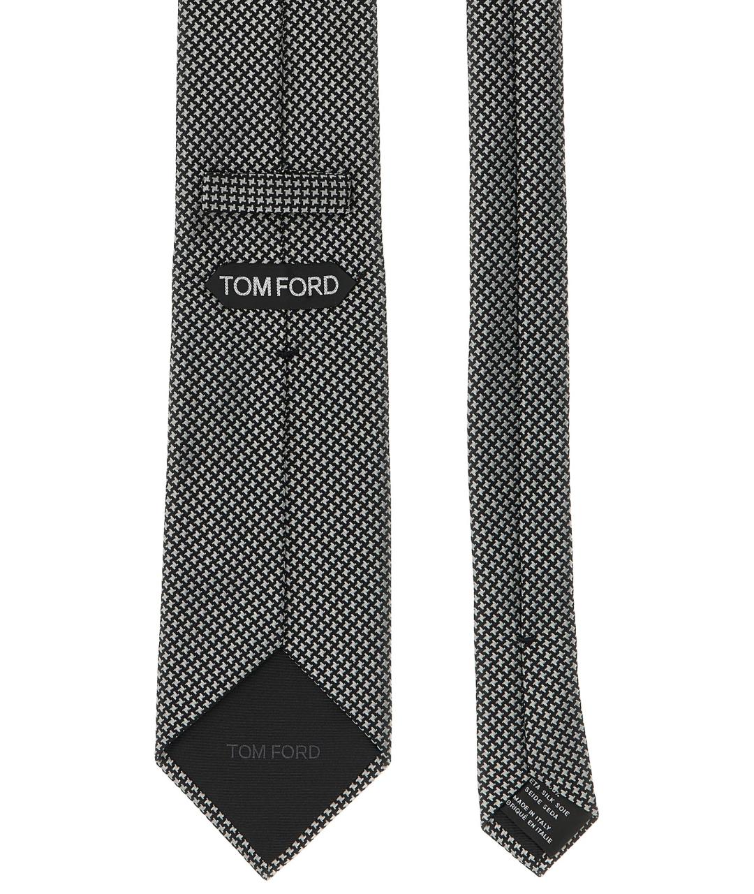 TOM FORD Серый шелковый галстук, фото 2