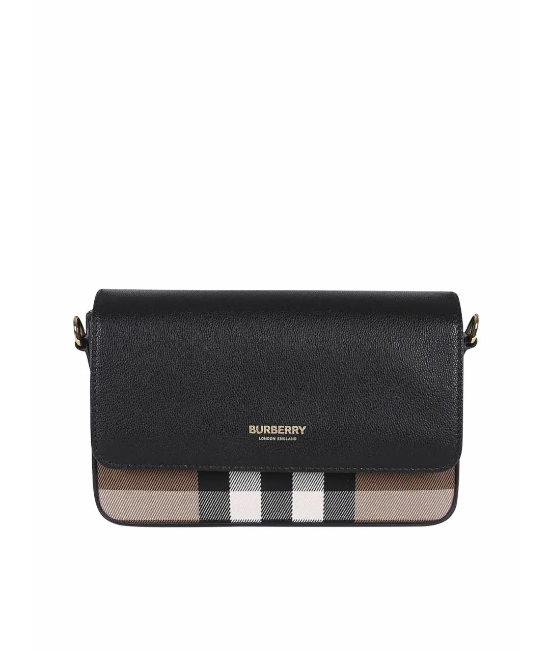 BURBERRY Черная кожаная сумка через плечо, фото 7