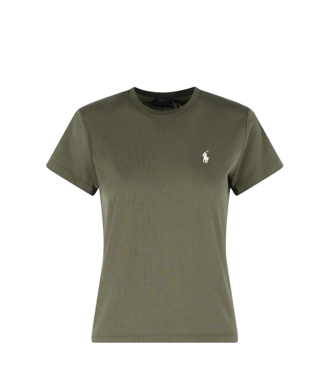 POLO RALPH LAUREN Зеленая хлопковая футболка, фото 1