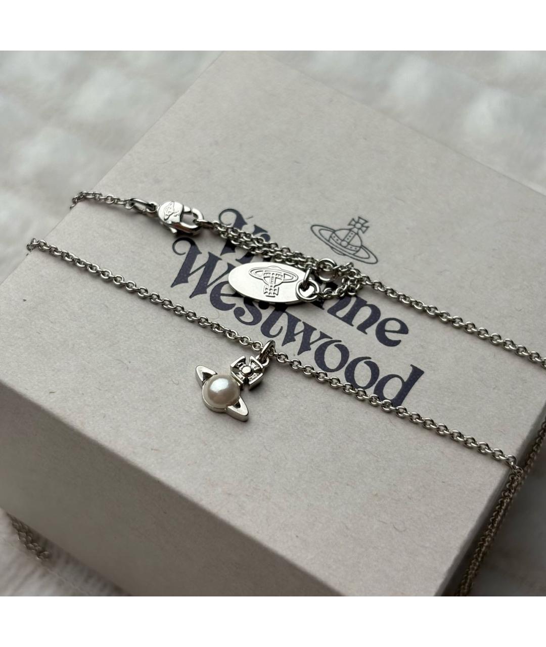 VIVIENNE WESTWOOD Серебряное металлическое колье, фото 3