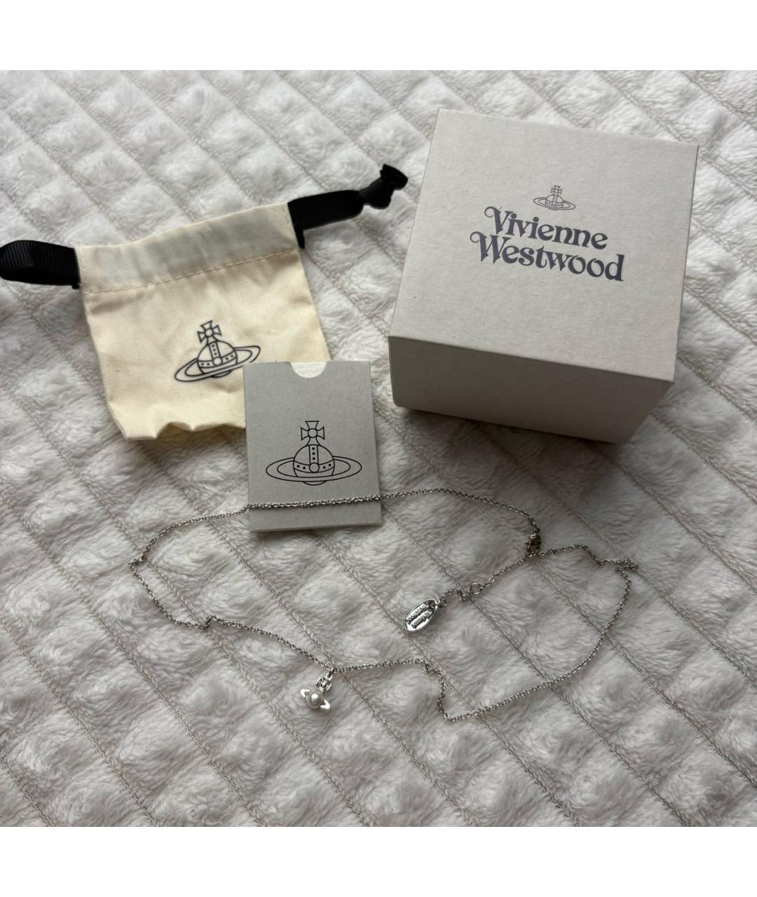 VIVIENNE WESTWOOD Серебряное металлическое колье, фото 5