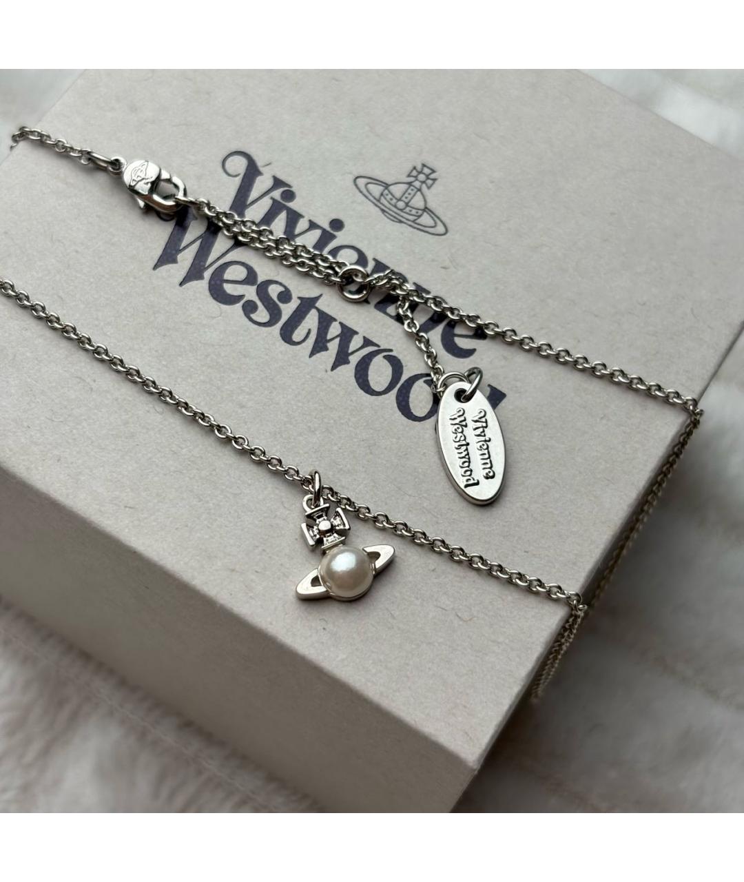 VIVIENNE WESTWOOD Серебряное металлическое колье, фото 2