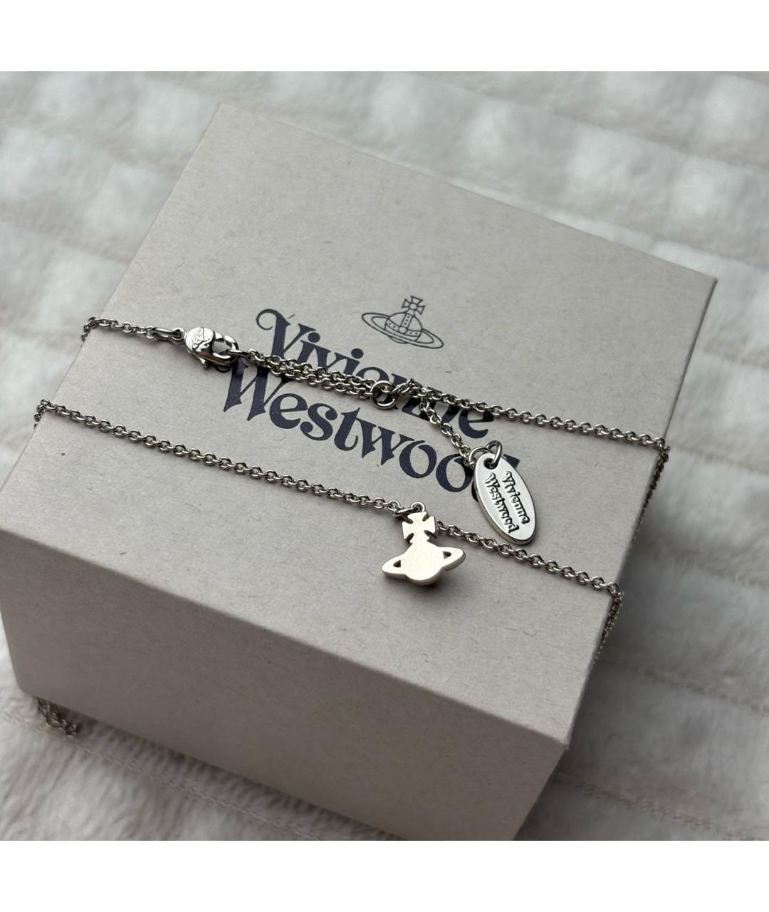 VIVIENNE WESTWOOD Серебряное металлическое колье, фото 4