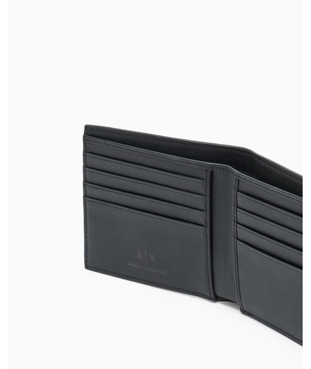 ARMANI EXCHANGE Черный кожаный кошелек, фото 3