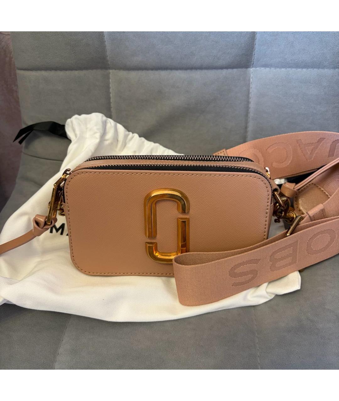 MARC BY MARC JACOBS Бежевая кожаная сумка через плечо, фото 7