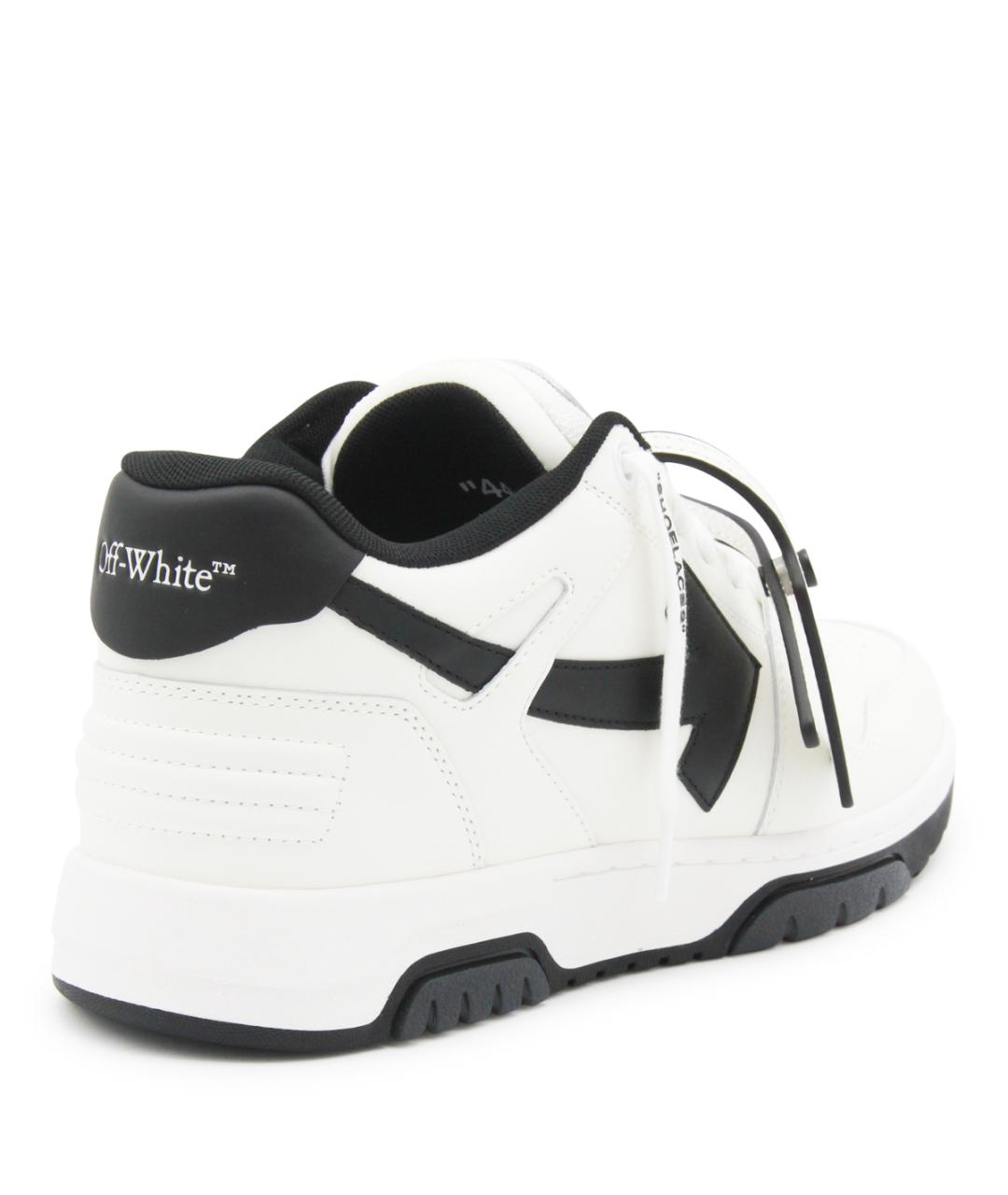 OFF-WHITE Белые кожаные низкие кроссовки / кеды, фото 5