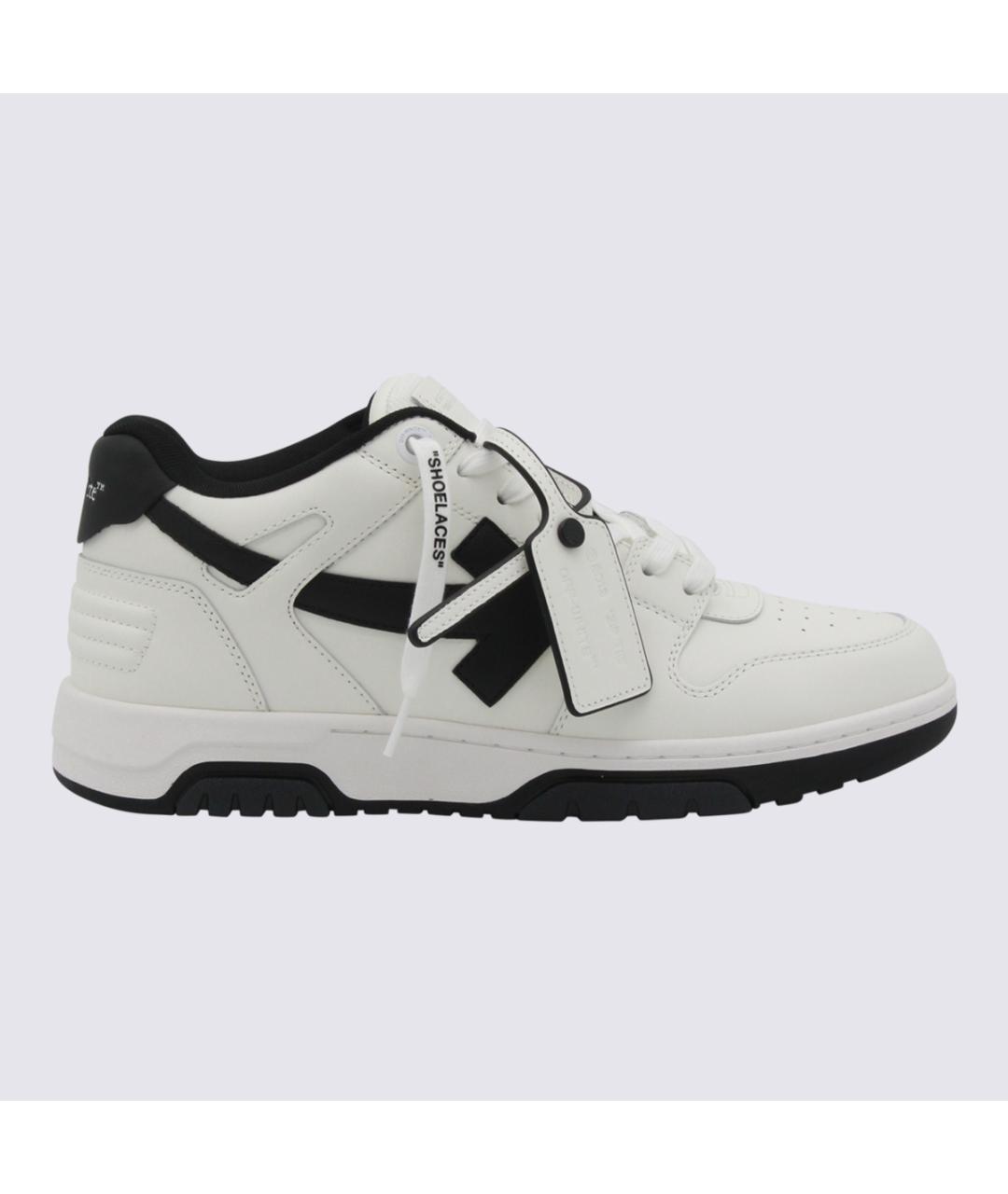 OFF-WHITE Белые кожаные низкие кроссовки / кеды, фото 2
