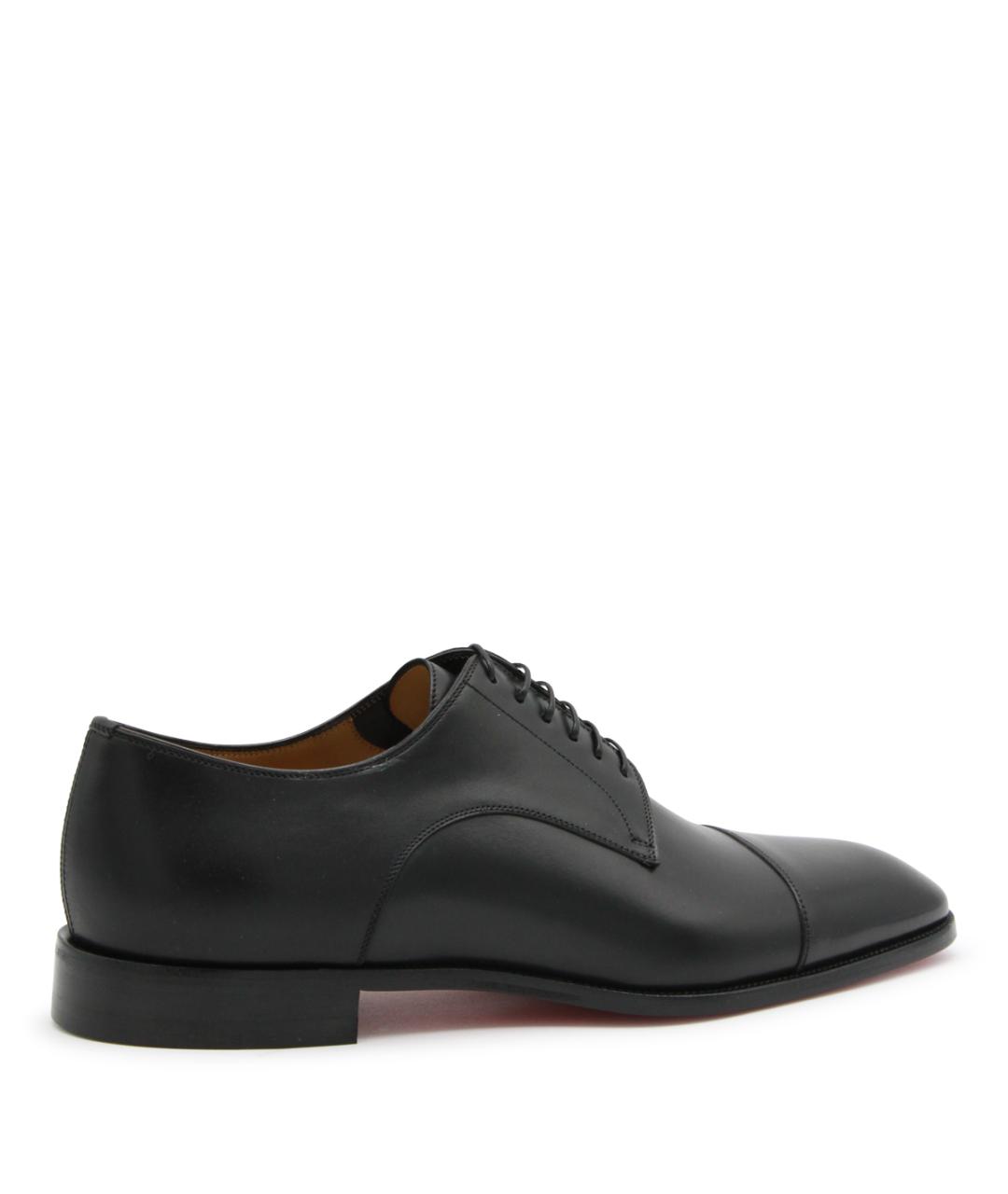 CHRISTIAN LOUBOUTIN Черные кожаные туфли, фото 3
