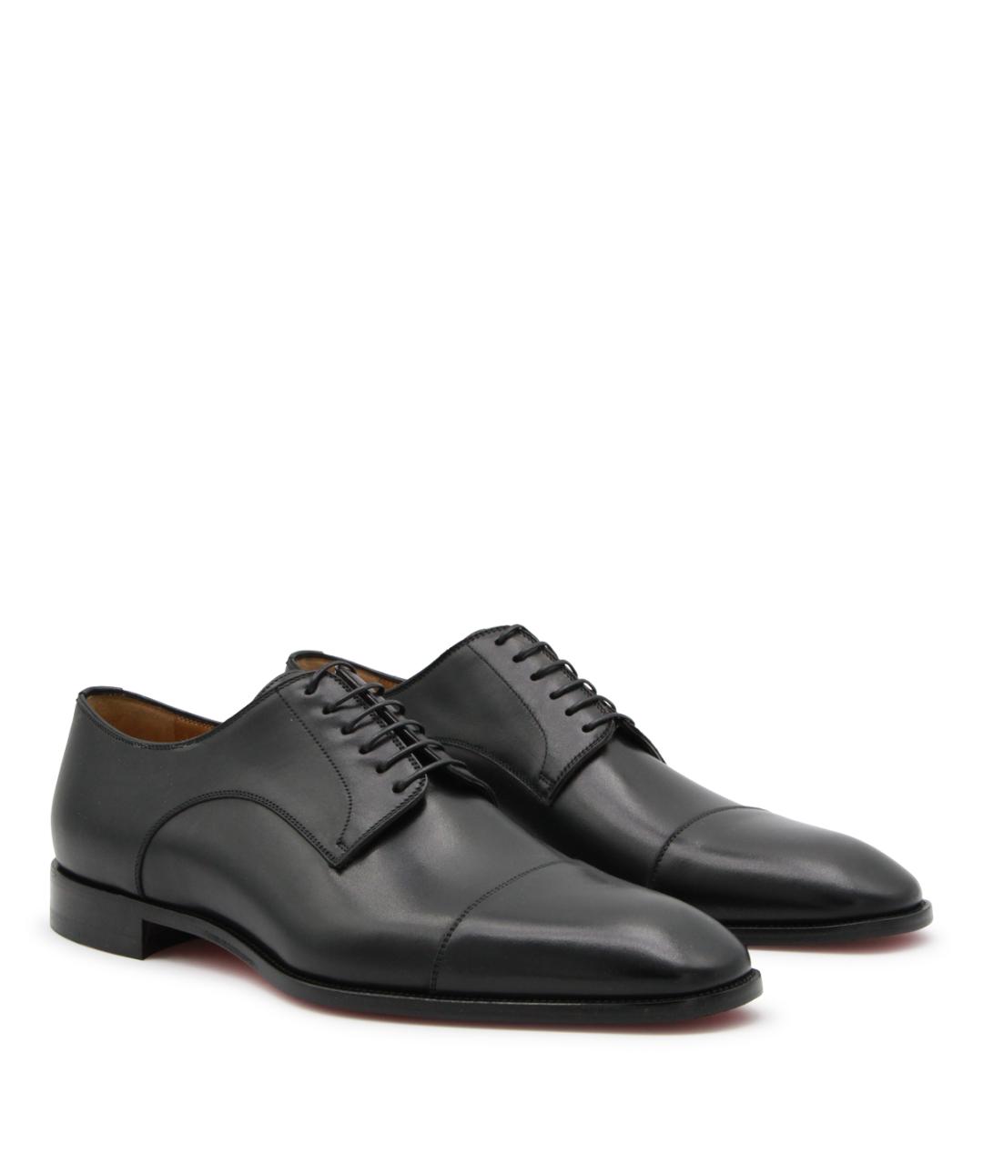 CHRISTIAN LOUBOUTIN Черные кожаные туфли, фото 2