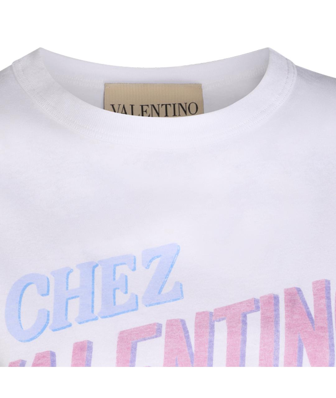 VALENTINO Белая хлопковая футболка, фото 5