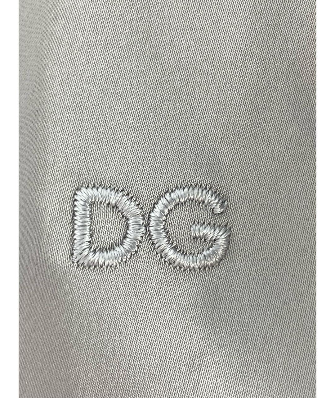 DOLCE&GABBANA Серое полиэстеровое платье, фото 4