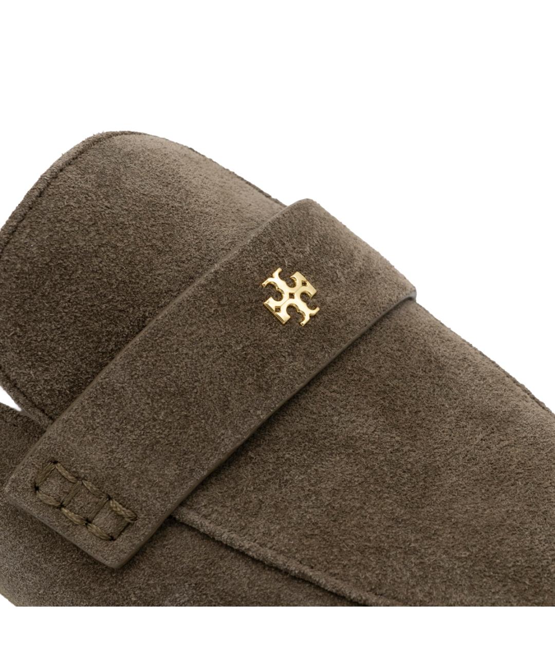 TORY BURCH Бежевые кожаные сабо, фото 6