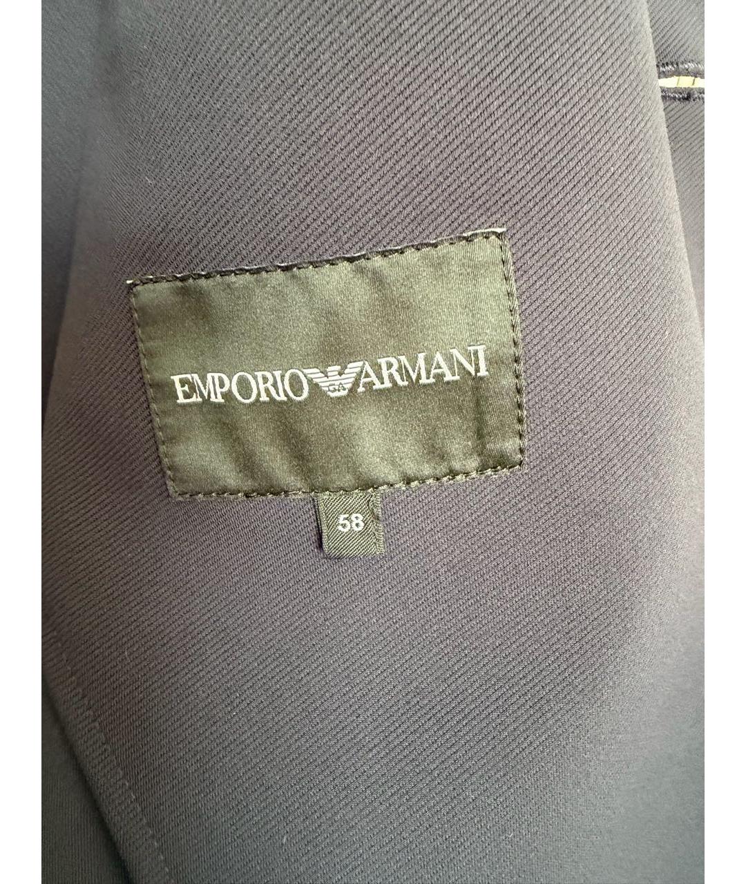 EMPORIO ARMANI Синий хлопко-эластановый пиджак, фото 3