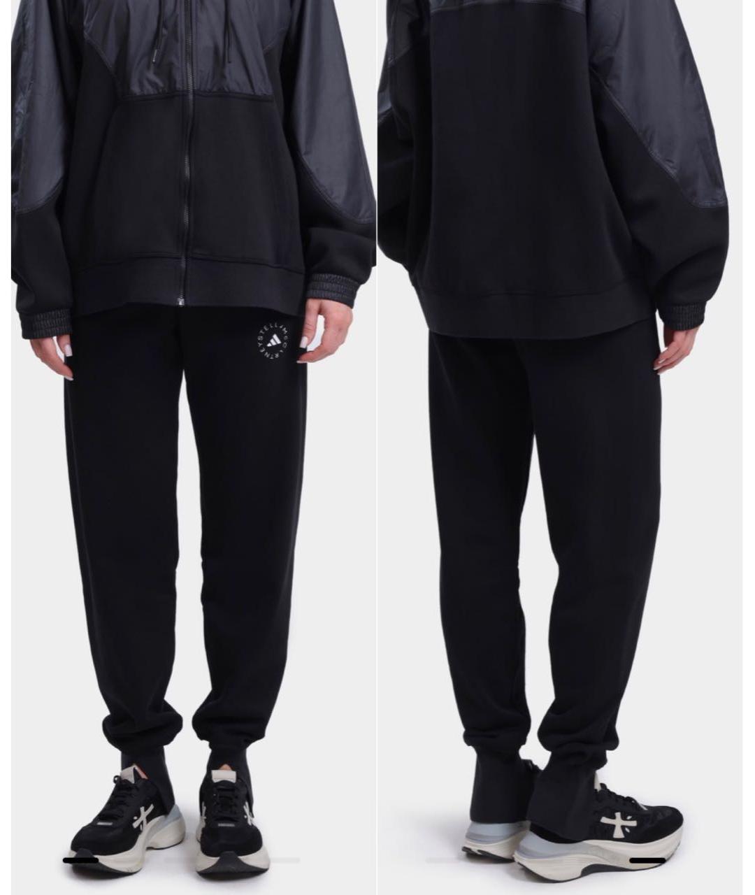 ADIDAS BY STELLA MCCARTNEY Черные хлопковые прямые брюки, фото 6
