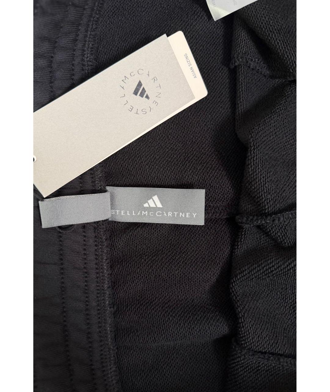 ADIDAS BY STELLA MCCARTNEY Черные хлопковые прямые брюки, фото 4