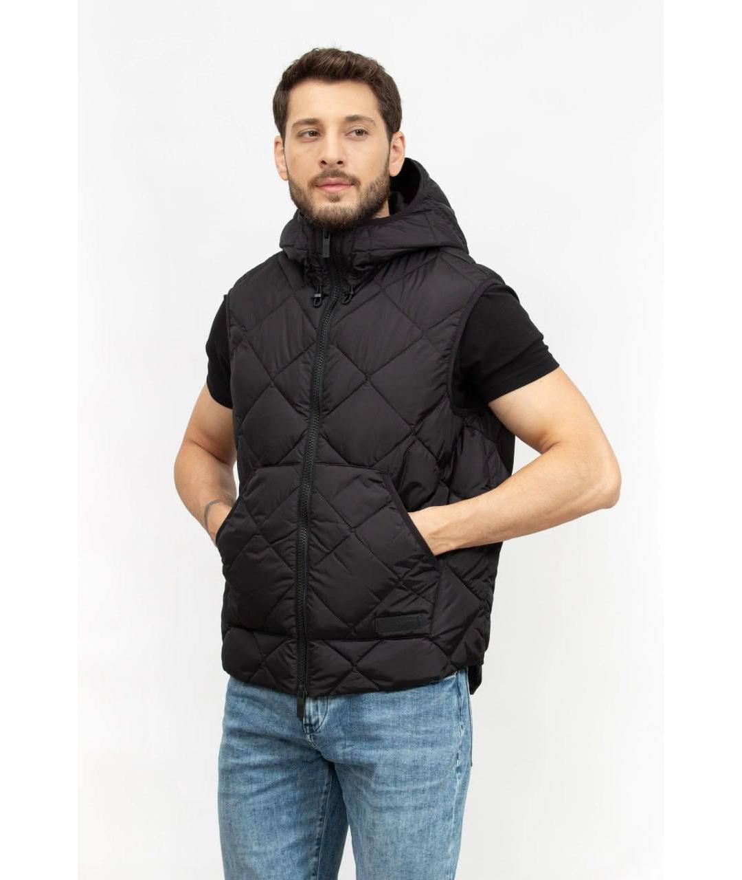 ARMANI EXCHANGE Черный полиэстеровый жилет, фото 9
