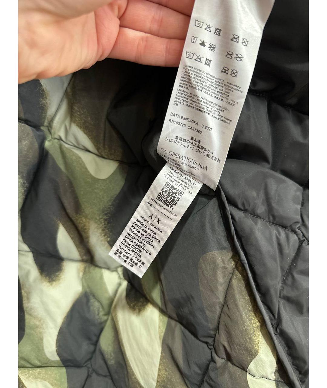 ARMANI EXCHANGE Черный полиэстеровый жилет, фото 6