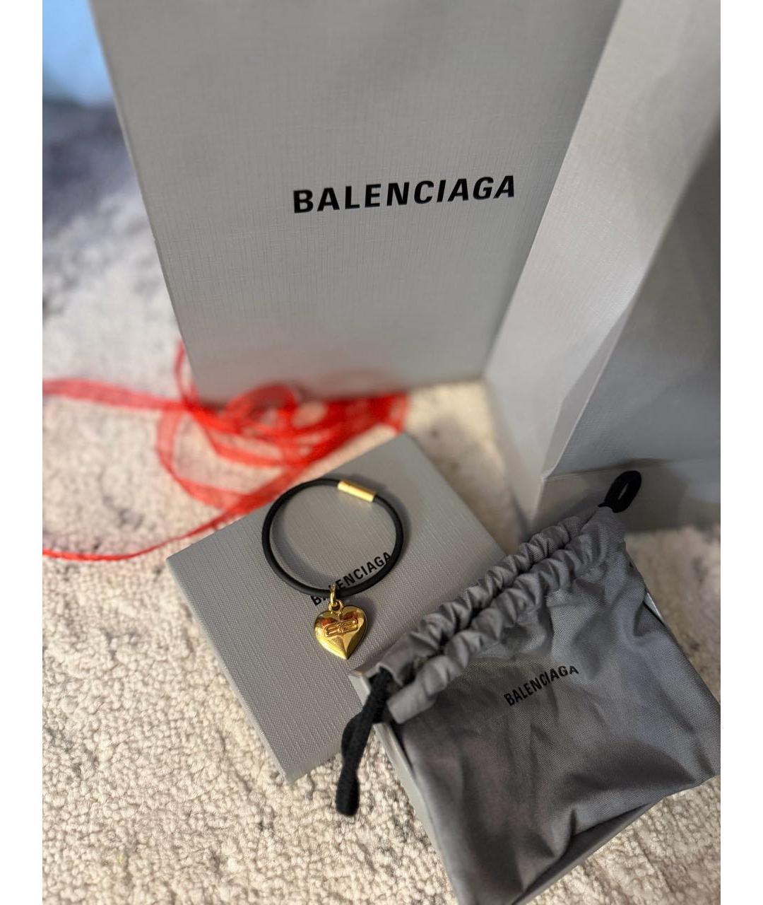 BALENCIAGA Черный латунный браслет, фото 6