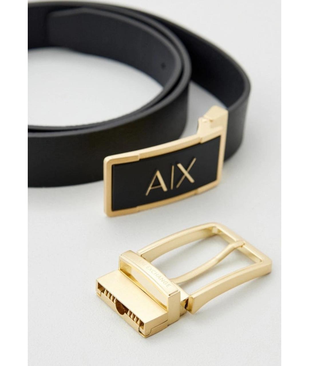 ARMANI EXCHANGE Черный кожаный ремень, фото 4