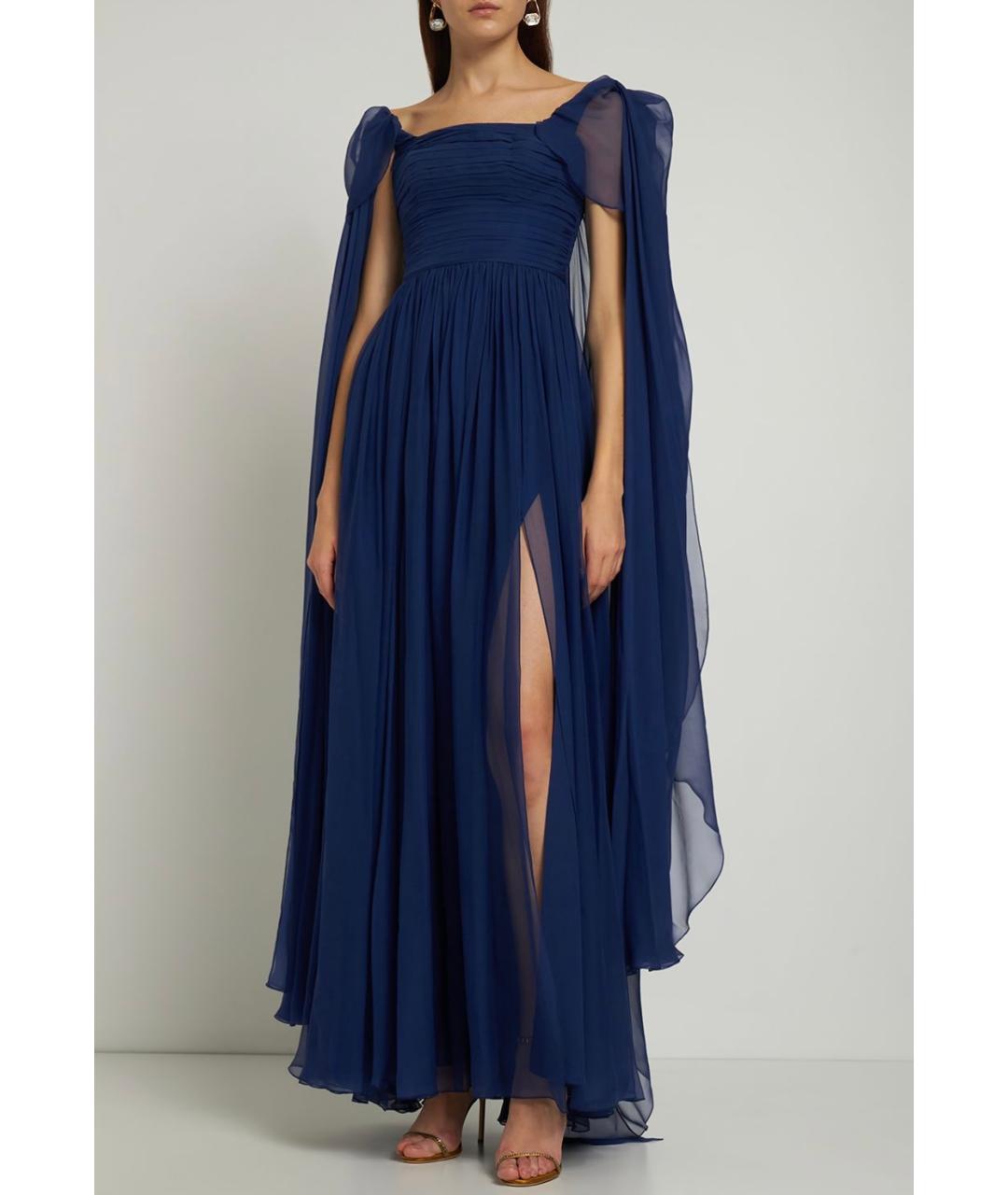 ZUHAIR MURAD Темно-синее шелковое коктейльное платье, фото 2