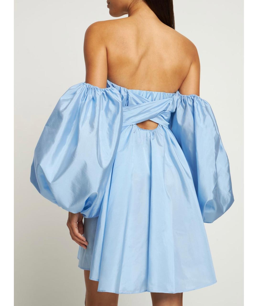 ZUHAIR MURAD Голубое полиэстеровое коктейльное платье, фото 4