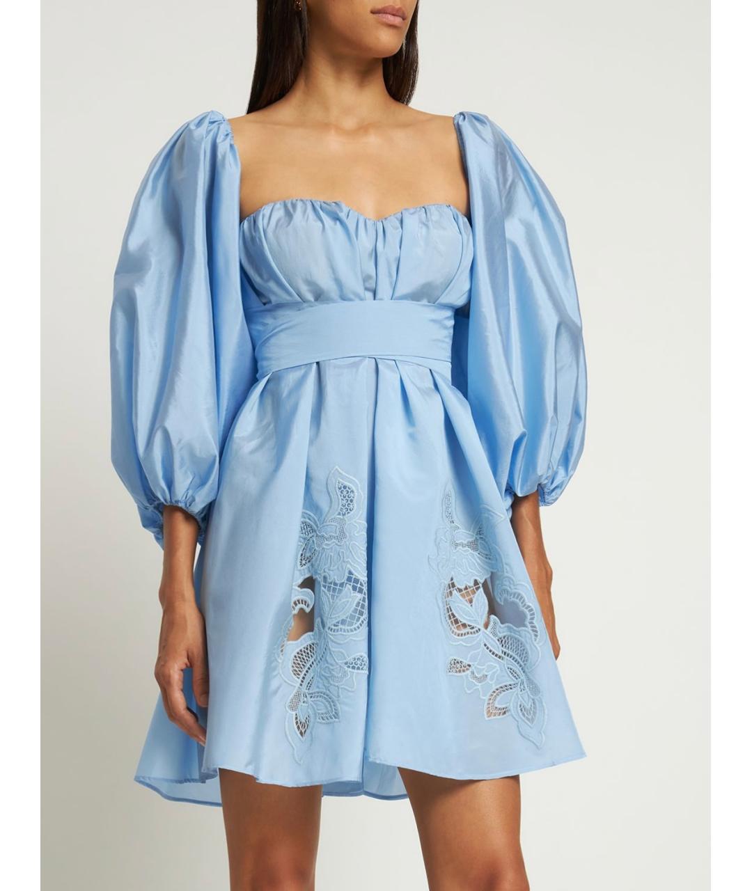 ZUHAIR MURAD Голубое полиэстеровое коктейльное платье, фото 2