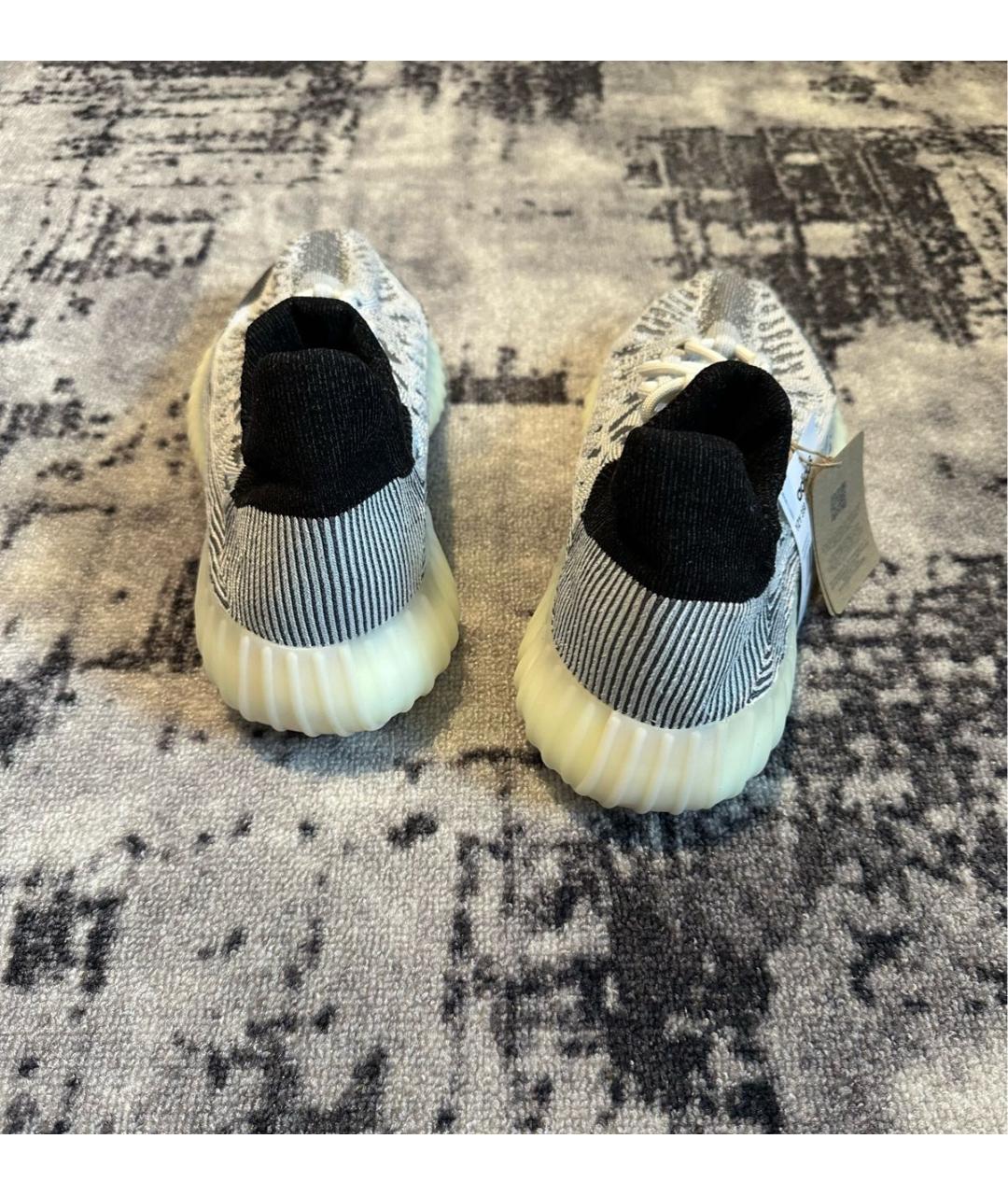 ADIDAS YEEZY Серые текстильные низкие кроссовки / кеды, фото 4