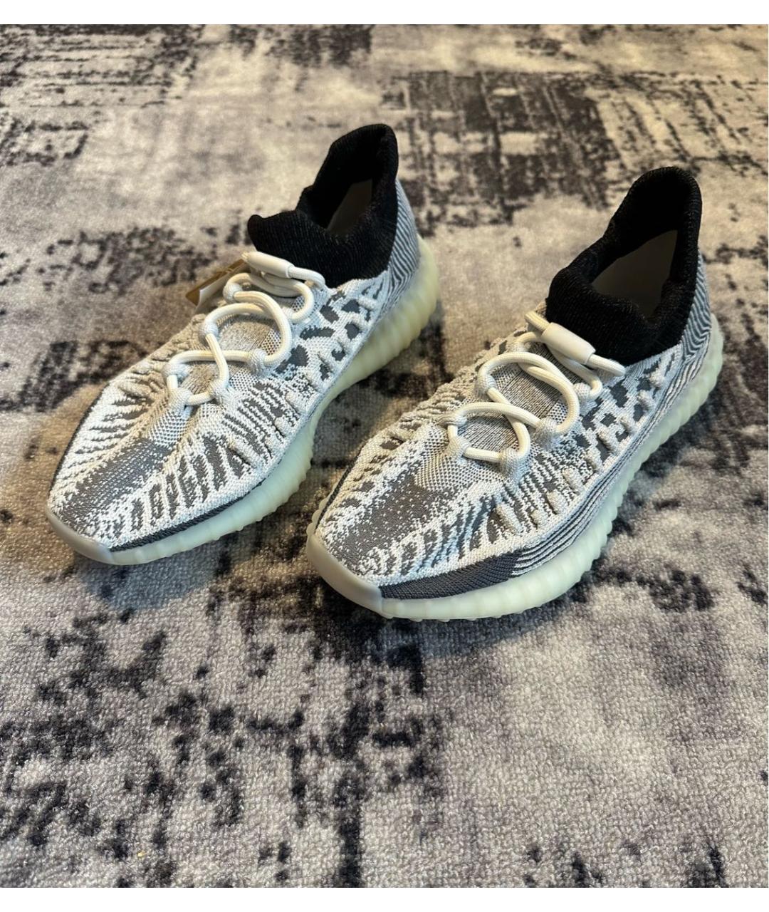 ADIDAS YEEZY Серые текстильные низкие кроссовки / кеды, фото 8