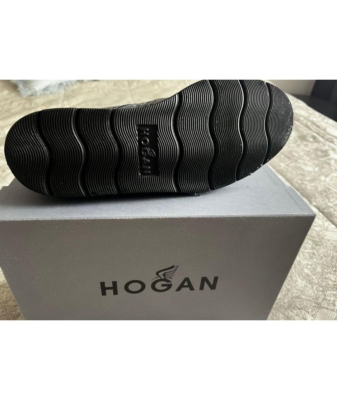 HOGAN Серые кожаные туфли, фото 4