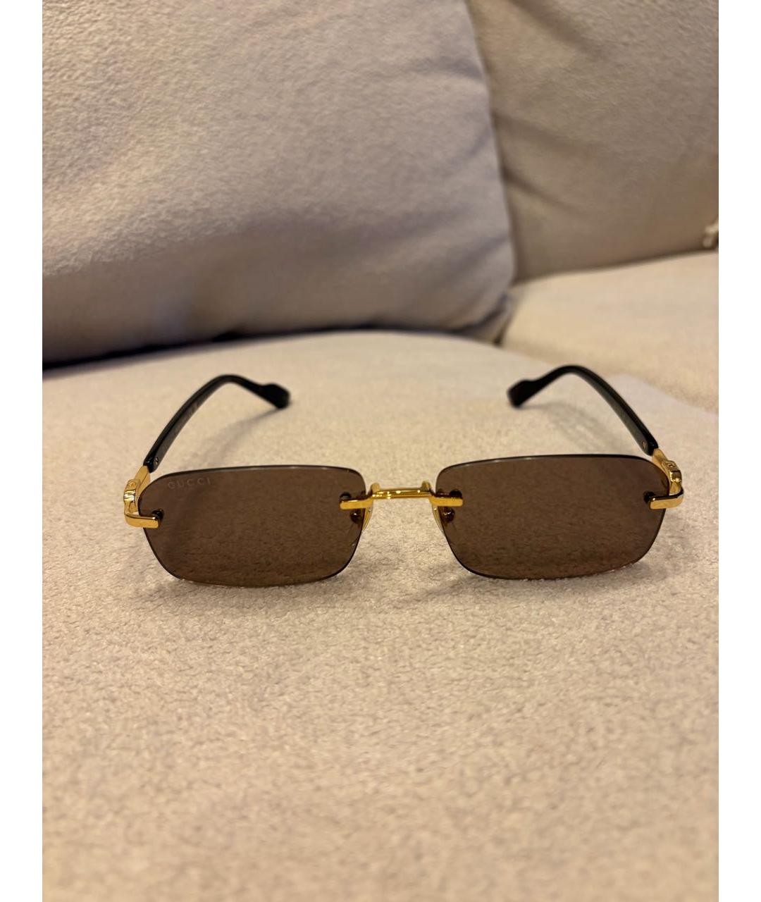GUCCI Бордовые пластиковые солнцезащитные очки, фото 7