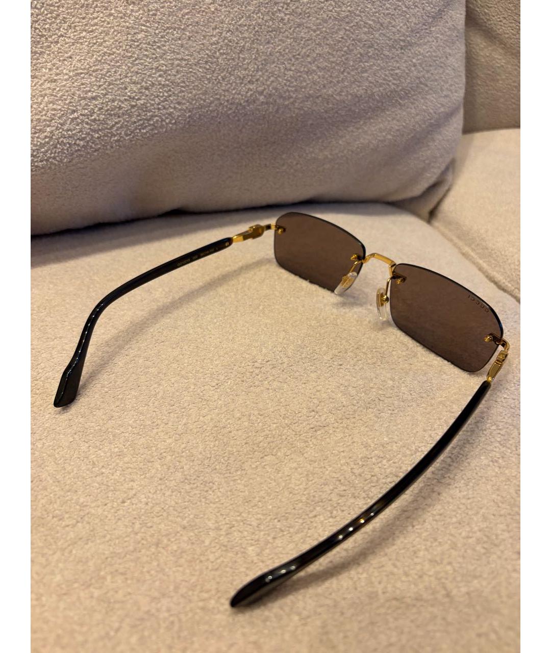 GUCCI Бордовые пластиковые солнцезащитные очки, фото 2