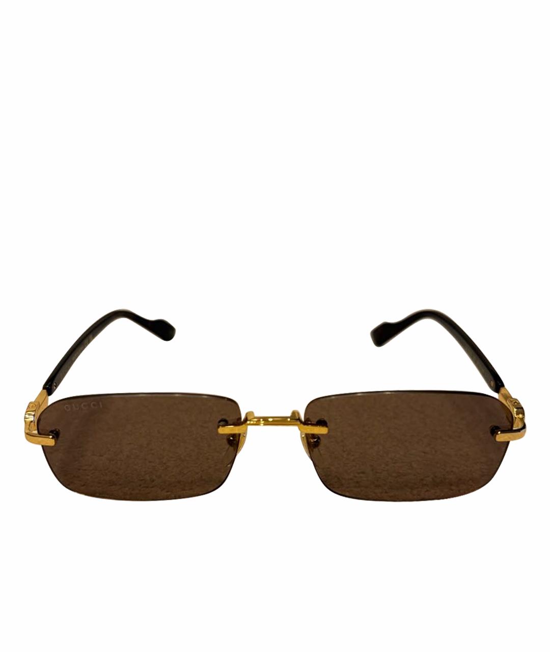 GUCCI Бордовые пластиковые солнцезащитные очки, фото 1