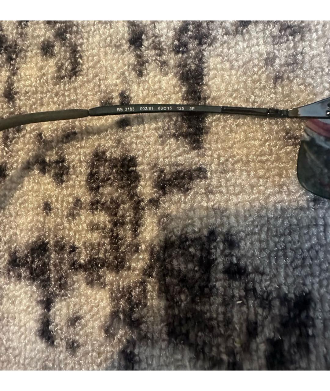 RAY BAN Черные металлические солнцезащитные очки, фото 7