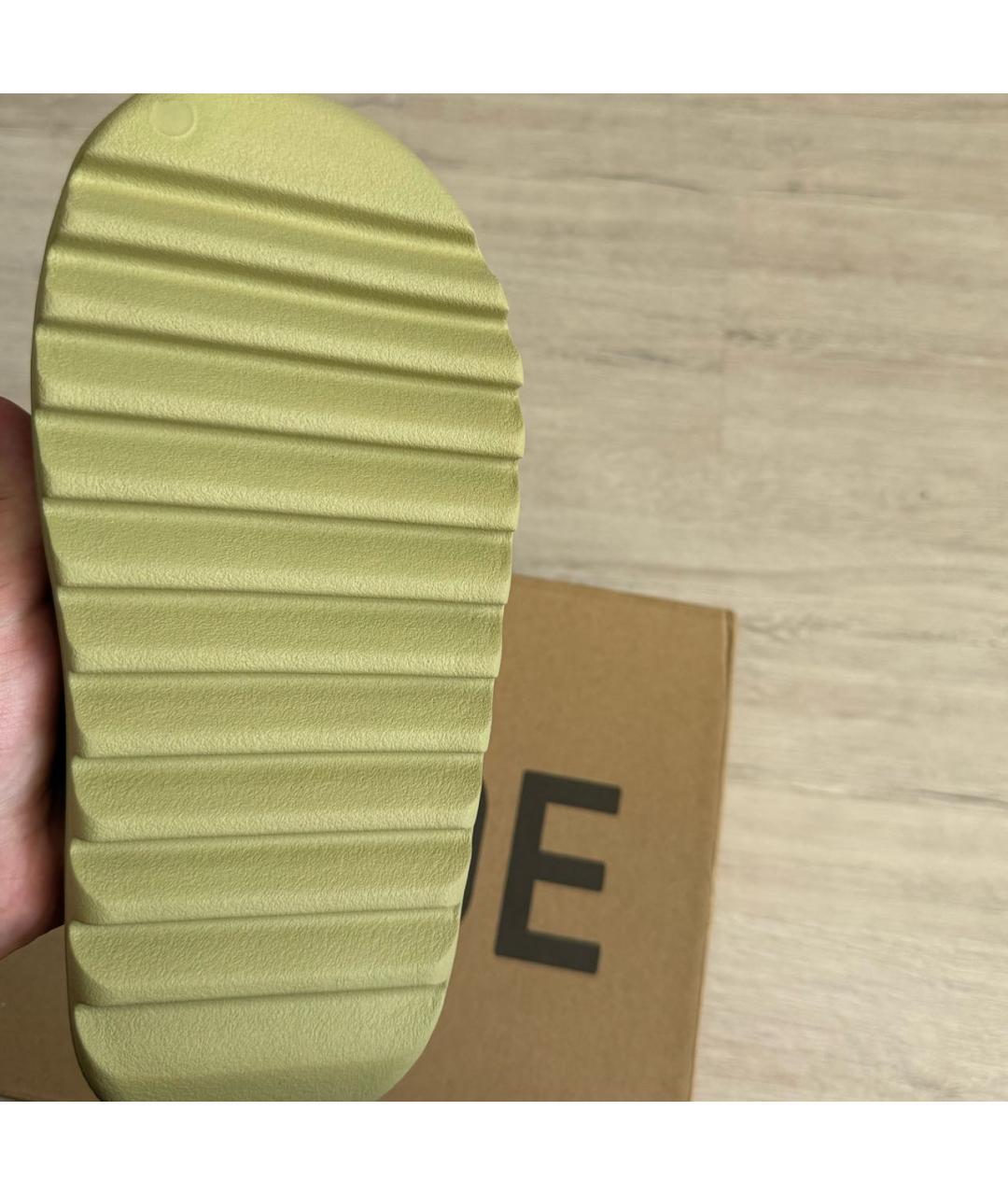 ADIDAS YEEZY Желтые резиновые шлепанцы, фото 5