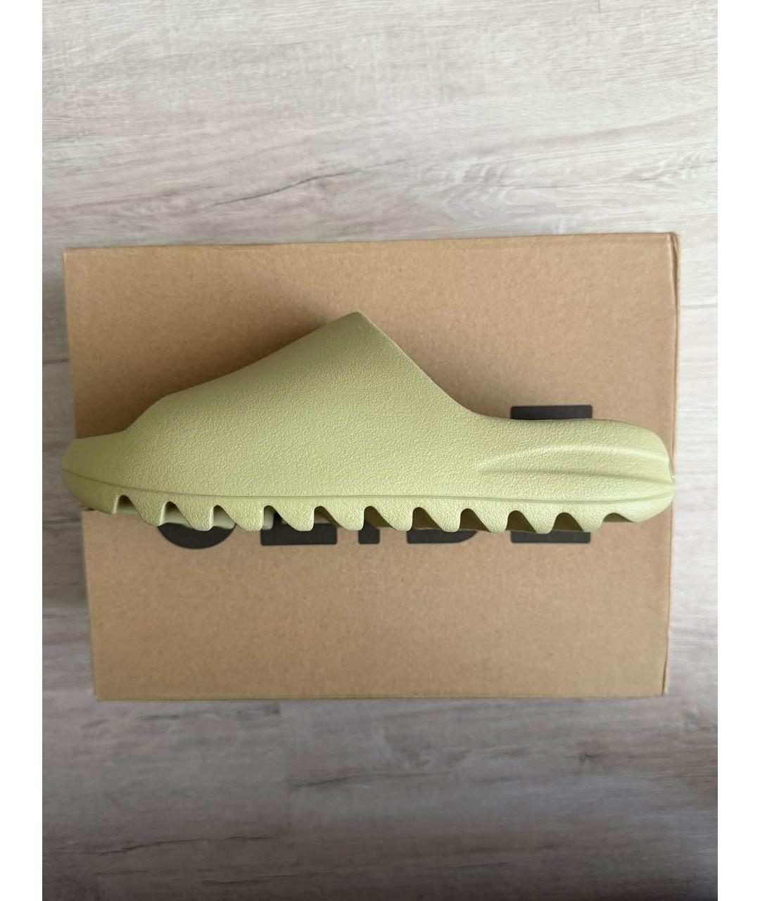 ADIDAS YEEZY Желтые резиновые шлепанцы, фото 3
