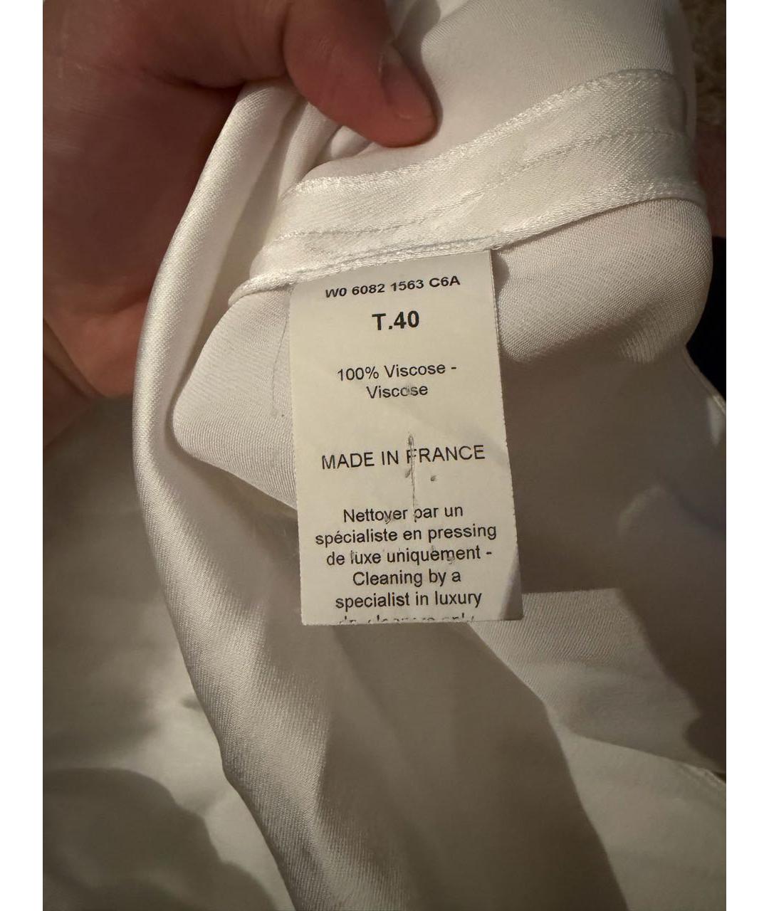LANVIN Белая вискозная блузы, фото 8